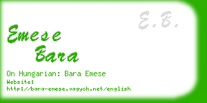 emese bara business card